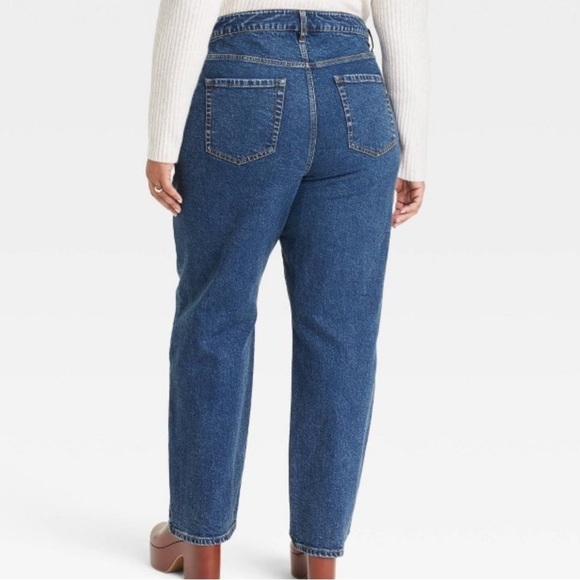 NWT Plus Size Ava & Viv Womens High-Rise 90's Straight Leg Jeans‎ Blue Denim 24 - Picture 11 of 11